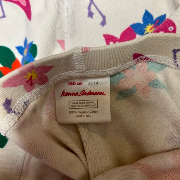 Hanna Andersson Organic Pink Flamingo and Flowers Pajama Set - Picture 4 of 4